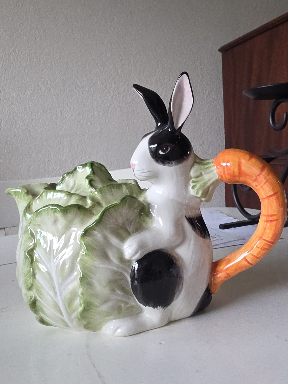 Fitz And Floyd Cabbage And Rabbit Teapot